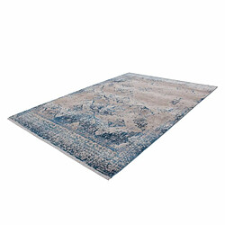 Acheter Paris Prix Tapis Imprimé Tissé à la Main Antigua Crème & Bleu 160 x 230 cm