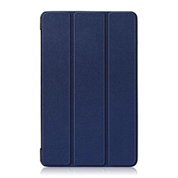 Etui en PU triple pli avec support bleu foncé pour votre Huawei MediaPad M5 Lite 8