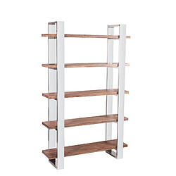 BOIS & CHIFFONS STAINLESS BIBLIOTHEQUE 120X35 LOT/5 + PIEDS