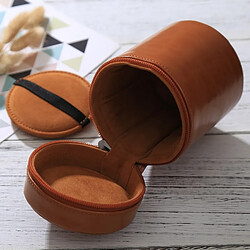 Acheter Wewoo Housse Étui pour Objectif appareil photo marron DSLR Camera Lens, Taille: 13 * 9 * 9cm à lentilles moyen ZippeRouge PU Leather Pouch Box