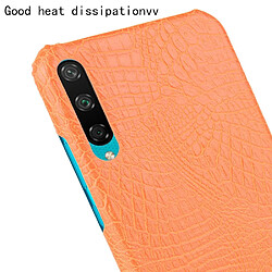 Wewoo Coque Rigide Pour Huawei Honor Play 3 Antichoc Crocodile Texture PC + PU Case Orange pas cher