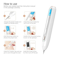 Wewoo Brumisateur blanc XPREEN XPRE051 Professionnel Sans Fil Rechargeable Mole Taches de Rousseur Dark Spots Tatouage Pen Retrait de La Peau Stylo Tag Spot Eraser Pro Beauté Balayage Kit Avec Écran LED et Spotlight pas cher