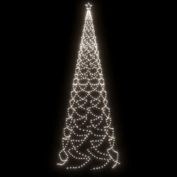 Avis vidaXL Arbre de Noël avec poteau en métal 1400 LED blanches froides 5m