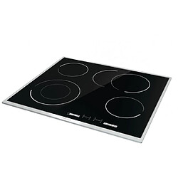 Hisense E6433X Plaque de Cuisson 4 Zones Avec Minuteur Acier Inoxydable Noir