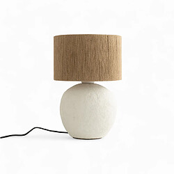 Avis Rendez Vous Deco Lampe Nina en jute et papier blanc