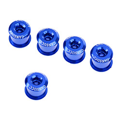 5pcs bicyclette en alliage d'aluminium bicyclette vélo pédalier vis boulon m8x5mm bleu pas cher