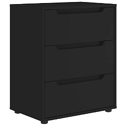 vidaXL Buffet VISNES noir 60x40x73 cm bois d'ingénierie