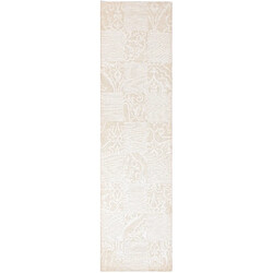 Vidal Tapis de couloir en laine 305x81 beige Darya