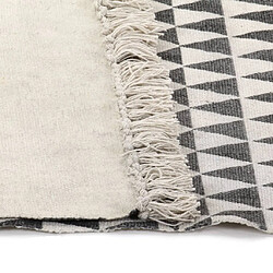 Avis vidaXL Tapis Kilim Coton 120 x 180 cm avec motif noir/blanc