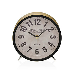 Horloge de table Versa Grand Hotel Métal 4,5 x 18,5 x 18,5 cm