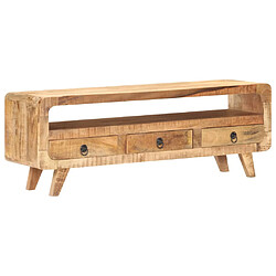 vidaXL Meuble TV 117x30x41 cm Bois de manguier massif brut