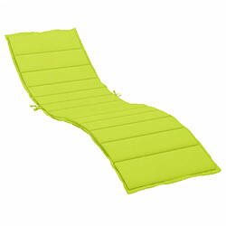 vidaXL Coussin de chaise longue vert vif 200x50x3 cm tissu oxford