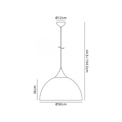 Luminaire Center Suspension 1 ampoule Graphite,Nickel satiné