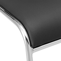 Avis Decoshop26 Lot de 4 chaises de bureau conférence visiteur empilable en synthétique noir 03_0002797