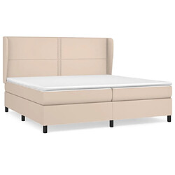 Maison Chic Structures de lit + matelas,Lit à sommier tapissier avec matelas Cappuccino 200x200 cm -MN31726