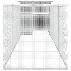 Avis vidaXL Cage pour poules Gris 400x91x100 cm Acier galvanisé