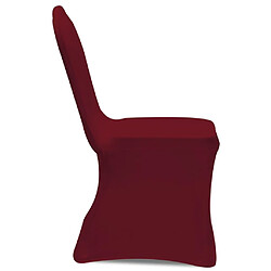 Acheter Decoshop26 Housse de chaise extensible 4 pcs Bordeaux DEC022360