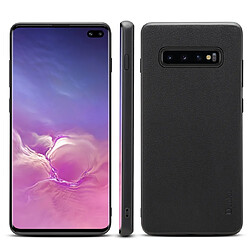 Wewoo Coque Pour Galaxy S10 Denior V7 Housse de protection en cuir de vachette de luxe de ultra-mince noir