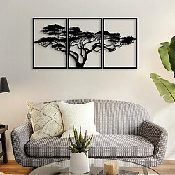 DEKORY Baobab Arbre Africain Decoration Murale Salon en métal - 102x51 cm