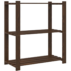 Acheter vidaXL Support de rangement à 3 niveaux marron 80x38x90 cm bois de pin