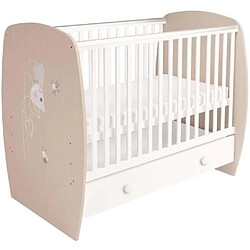 Avis POLINI KIDS AMIS ZEN Lit NEVA 120*60 avec tiroir blanc/naturel