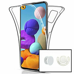 PHONECARE Kit Coque 3x1 360° Impact Protection + 1 GripHolder + 1 Support GripHolder Blanc pour Samsung Galaxy M12