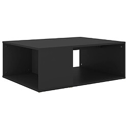 vidaXL Table basse noir 90x67x33 cm bois d'ingénierie