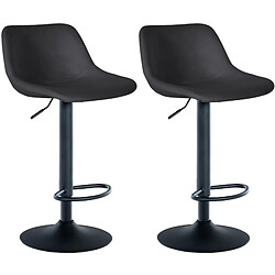 Non Lot de 2 tabourets de bar Loft velours