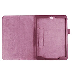 Wewoo Housse Étui Violet pour Samsung Galaxy Tab S2 9.7 / T815 Litchi Texture Horizontal Flip couleur solide Smart Case en cuir avec deux pliage titulaire & Fonction Sommeil / Réveil pas cher