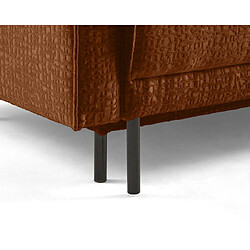 Lisa Design Charlie - canapé d'angle réversible 4 places - convertible avec coffre - en tissu velours relief pas cher