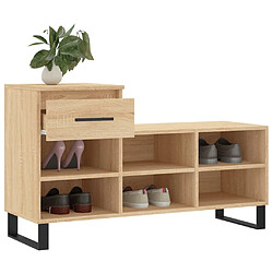 Acheter Maison Chic Armoire à Chaussures,Meuble de Rangement à Chaussures Chêne sonoma 102x36x60cm Bois d'ingénierie -MN60817