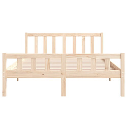 Acheter vidaXL Cadre de lit sans matelas bois massif