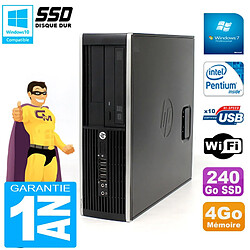 PC HP Compaq Pro 6200 SFF Intel G840 RAM 4Go 240 Go SSD Graveur DVD Wifi W7 - Occasion