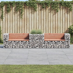 vidaXL Banc de jardin avec panier en gabion bois massif de douglas