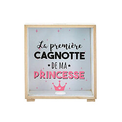 TechKidz Tirelire avec Motif "La Première Cagnotte de ma Princesse" Multicolore