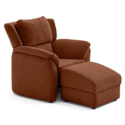 Lisa Design Bastille - fauteuil en tissu velours relief pas cher