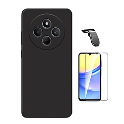 Kit Verre Trempé Clearglass + Housse En Silicone Liquide + Support Magnétique L Safe Driving Phonecare Pour Xiaomi Redmi 14C - Noir