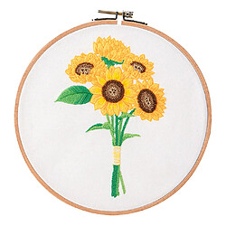 Avis Kit De Point De Croix Imprimé Kits De Broderie Motif De Fleurs Artisanat Tournesol