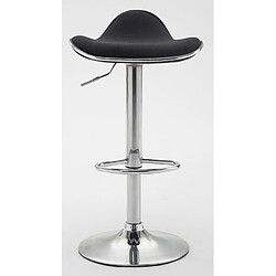 Decoshop26 Lot de 2 tabourets de bar assise ergonomique en tissu noir pied en trompette en métal 10_0004409