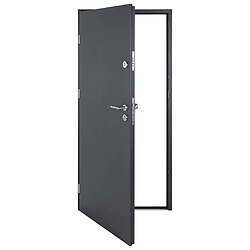 vidaXL Porte d'entrée anthracite 100x200 cm aluminium