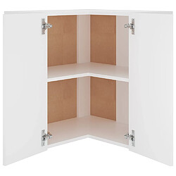 Acheter vidaXL Armoire d'angle suspendue Blanc 57x57x60 cm Bois