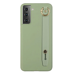 Coque en TPU anti-rayures avec béquille en dragonne vert pour votre Samsung Galaxy S22 5G