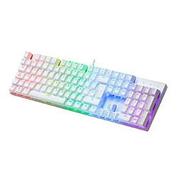 Avis Mars Gaming MK422WBFR clavier USB AZERTY Français Blanc