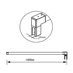 Barre de fixation 140cm