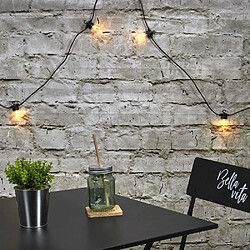 The Home Deco Factory Guirlande extérieure 10 ampoules LED 4,50 m blanc chaud.