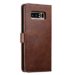 Avis Wewoo Housse Coque Pour Galaxy Note 8 GUSSIM Business Style Étui en cuir à rabat horizontal avec support et fentes cartes et portefeuille marron