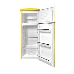 Avis LINARIE Réfrigérateur congélateur 2 portes retro Arzy LJDD206LEMON 206 Litres Lemon