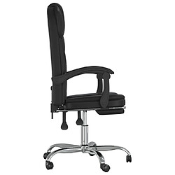 Avis vidaXL Fauteuil inclinable de bureau Noir Similicuir