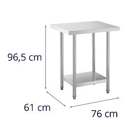 Helloshop26 Table de travail acier inoxydable inox 76 x 61 cm capacité de 400 kg professionnel 14_0005084 pas cher