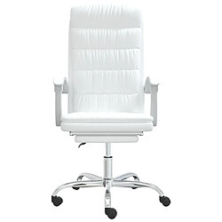 Avis Maison Chic Fauteuil inclinable de bureau,Fauteuil luxe de relaxation Blanc Similicuir -MN95946